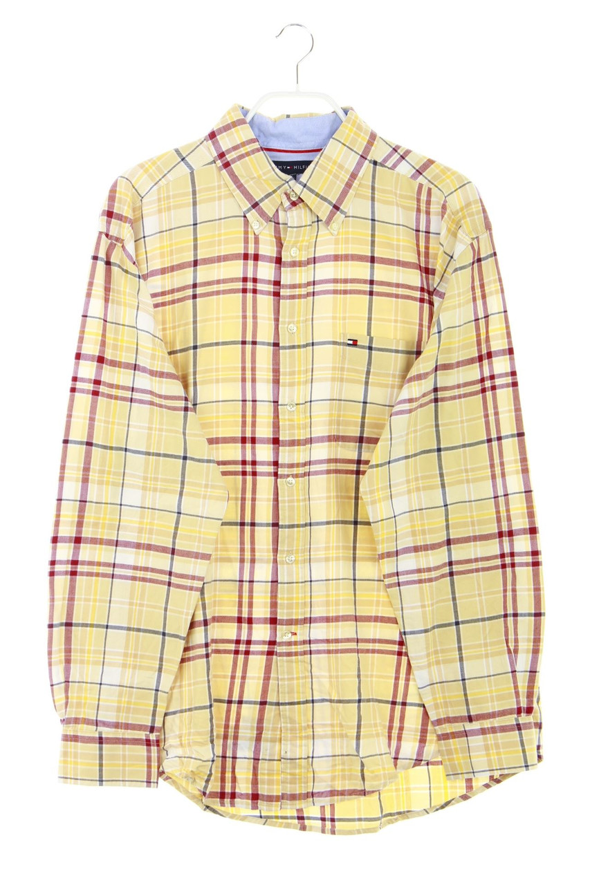 TOMMY HILFIGER - kariertes Button-down-Hemd aus Baumwolle mit Logo-Stickerei - XL