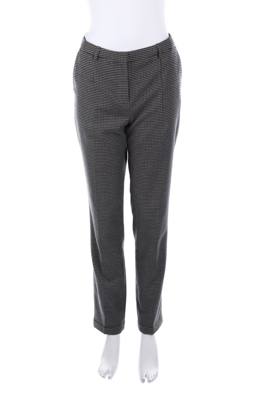 ESPRIT - Karo-Hose mit Logo-Plakette - D 40