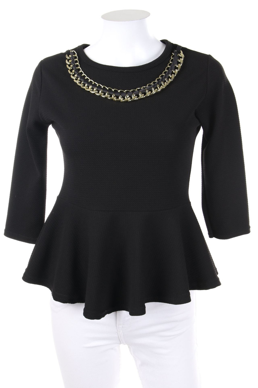 Ohne Label - 3/4-Arm-Shirt mit Schößchen - S