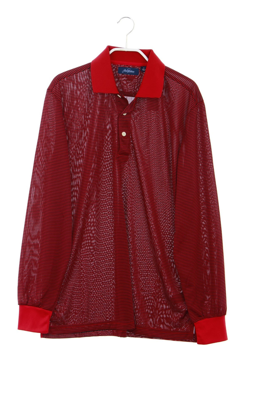 Jack Spicklaus - Longsleeve-Poloshirt mit Streifen - S