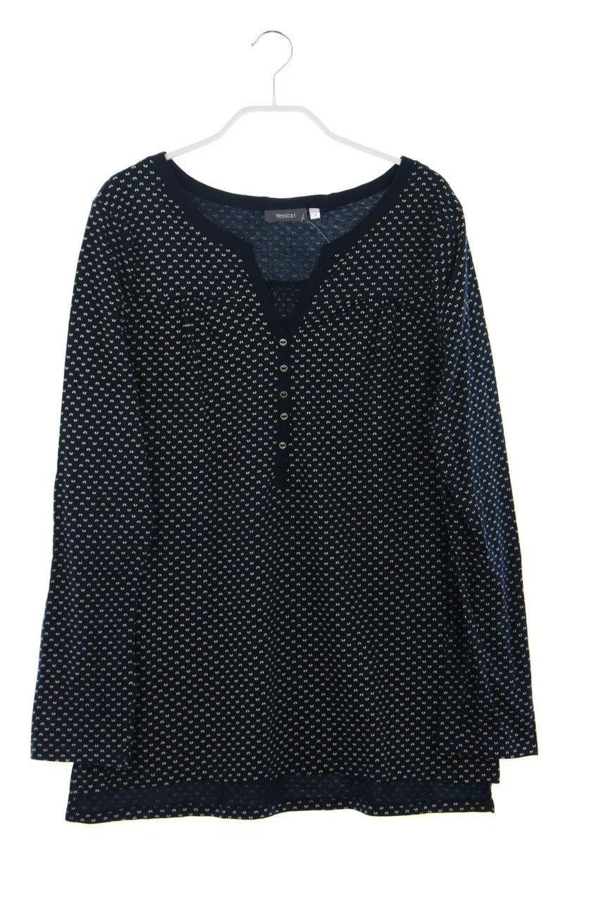 Yessica by C&A - Print-Bluse aus Jersey mit Krempel-Ärmeln - M