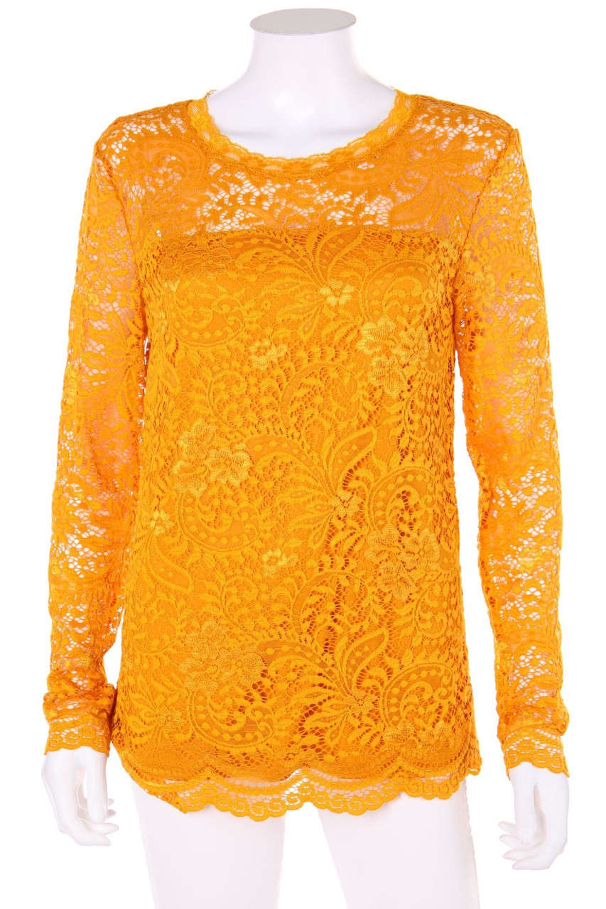 zebra - Bluse aus Spitze mit Keyhole - L