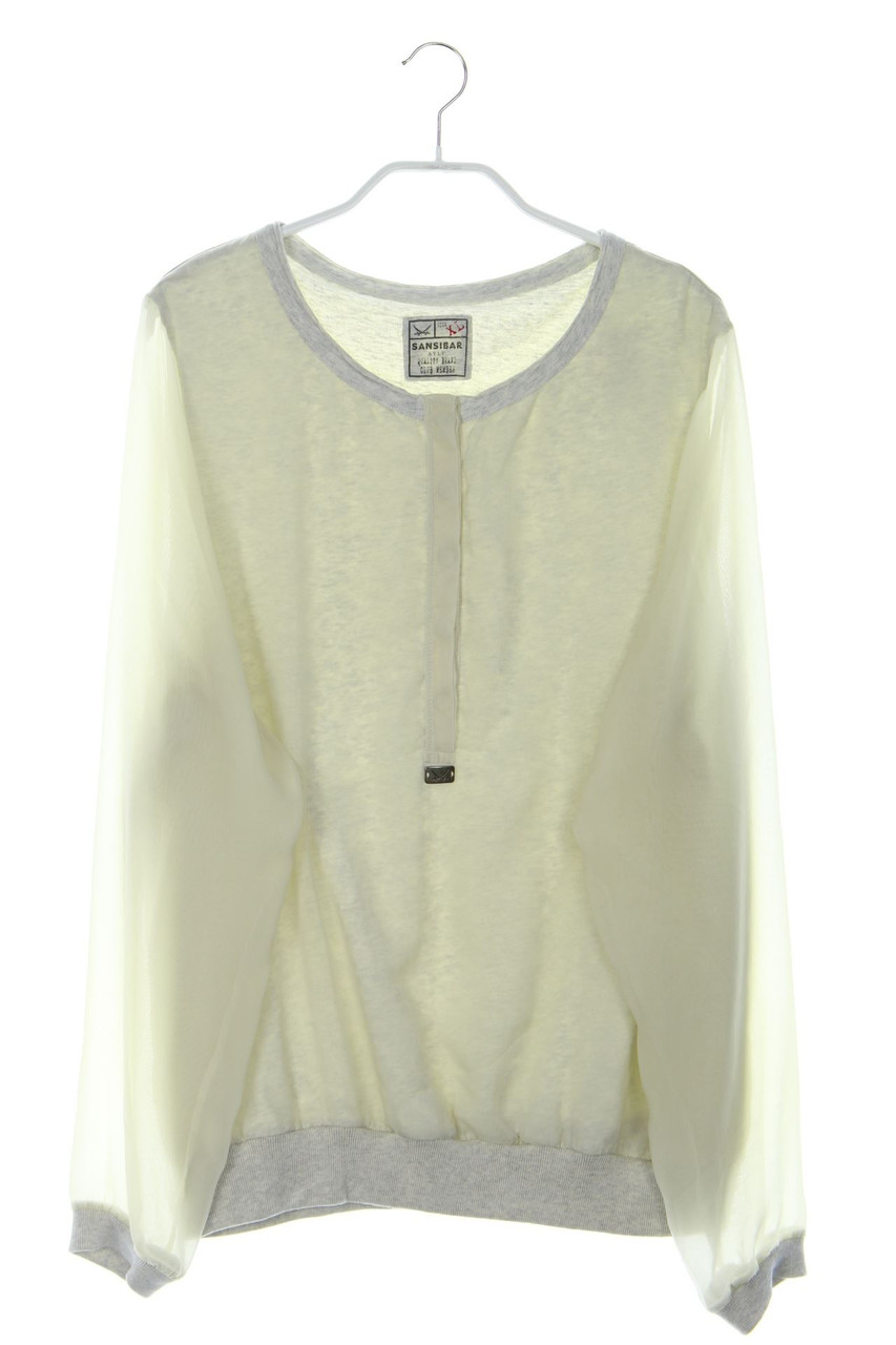 SANSIBAR - Bluse aus Crêpe mit Logo-Plakette - XL