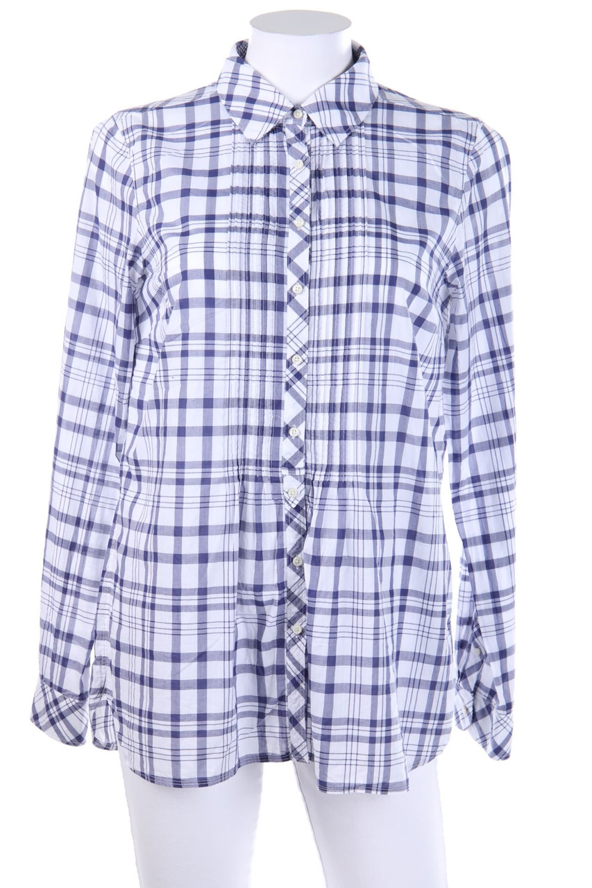 TOMMY HILFIGER - Karo-Bluse aus Baumwolle mit Biesen - D 36