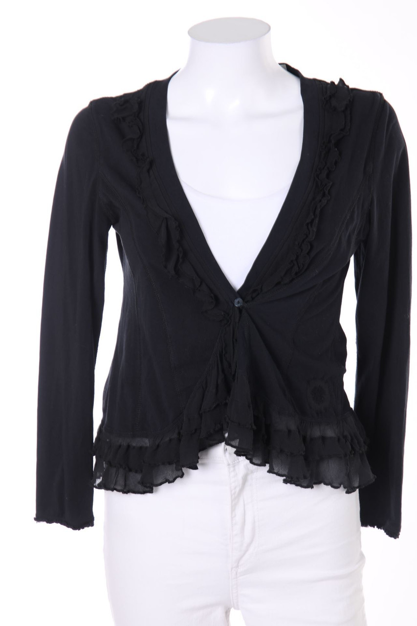 NILE - Wickel-Cardigan aus Jersey mit Volants aus Seide - M