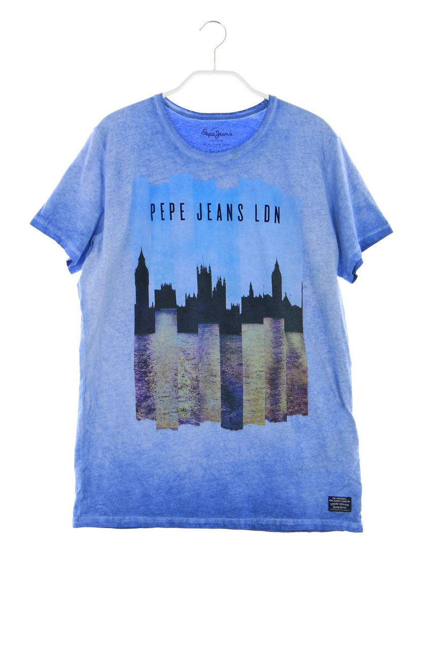 Pepe Jeans London - Garment Dyed-T-Shirt mit Foto-Print - L