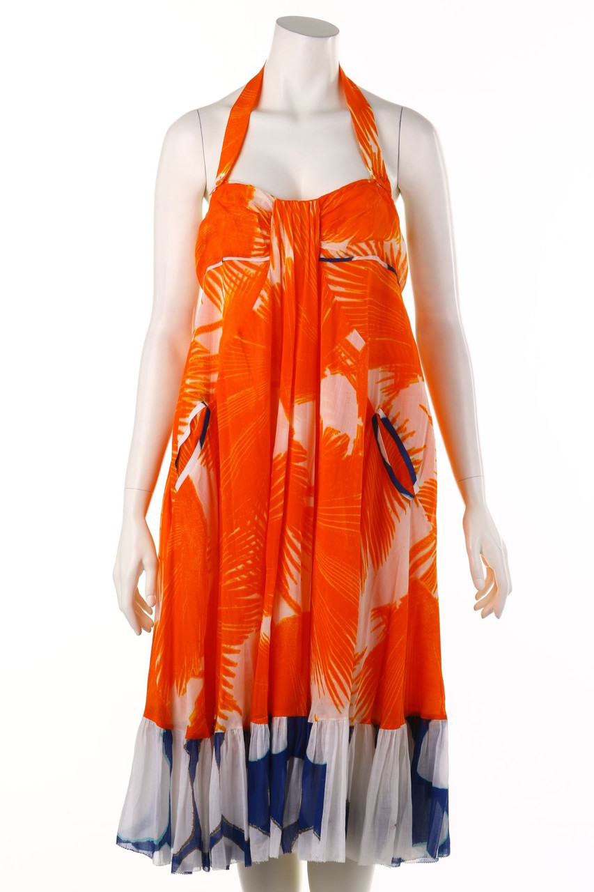 DIANE von FÜRSTENBERG - Neckholder-Kleid aus Seiden-Mischung - D 40