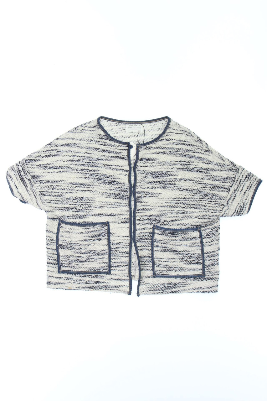 Zara Girls - Kurzarm-Strickjacke mit aufgesetzten Taschen - 128