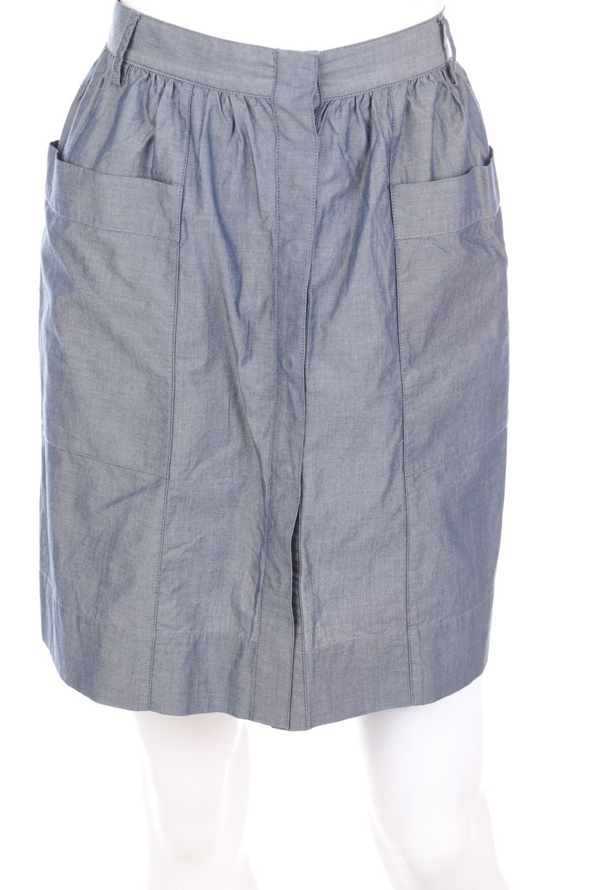 GAP - Baumwoll-Rock in Denim-Optik mit aufgesetzten Taschen - D 34