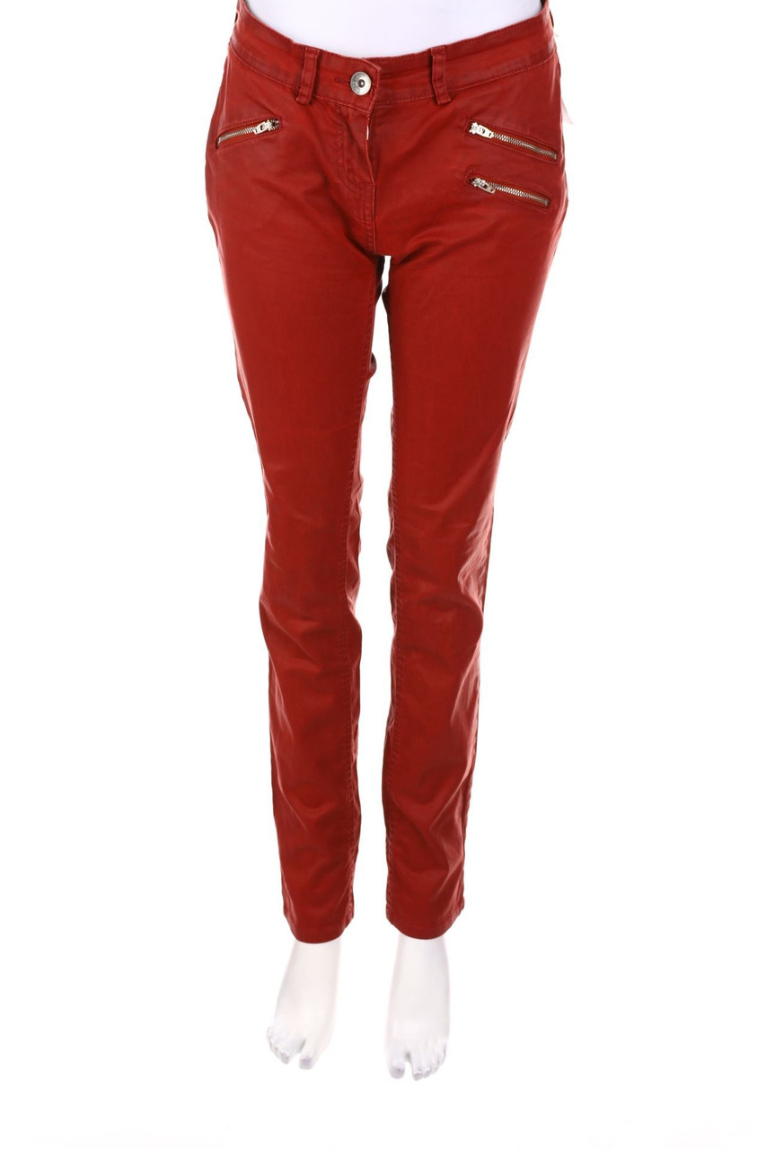 Etam - Coated Straight Cut Jeans mit Reißverschluss - D 36