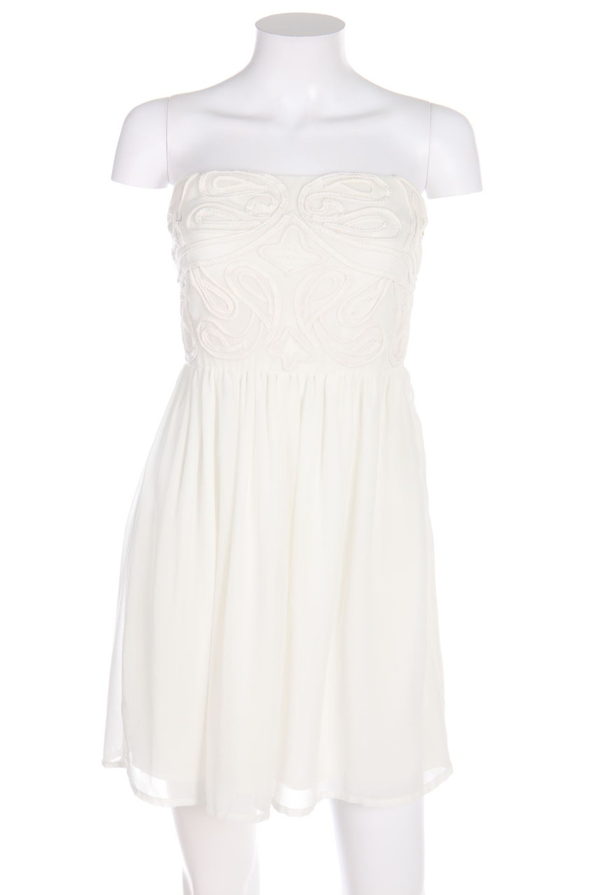 ZARA TRF - Bandeau-Kleid mit Stickereien - S