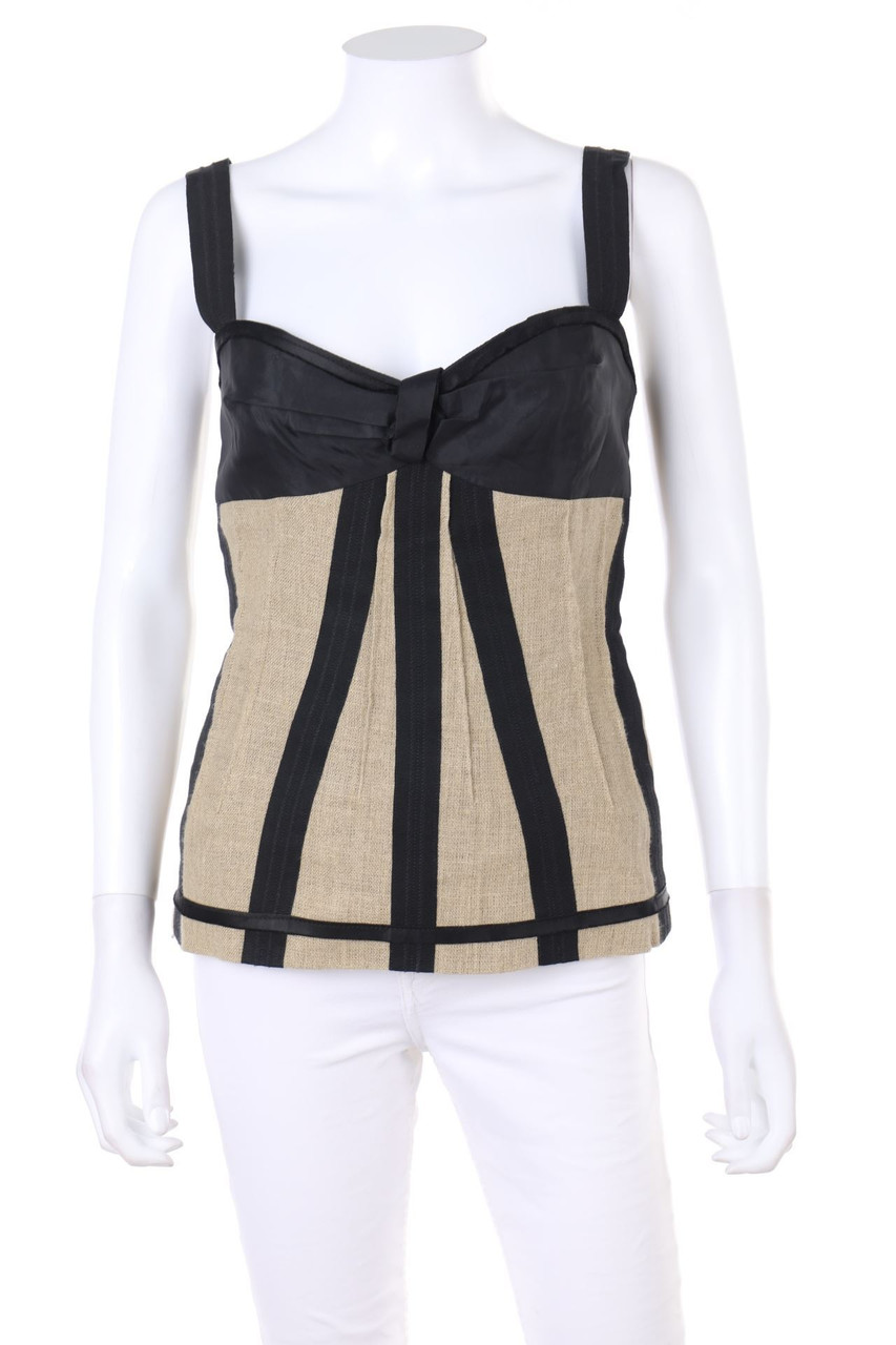 D&G DOLCE & GABBANA - Bustier-Top mit Applikationen - D 38
