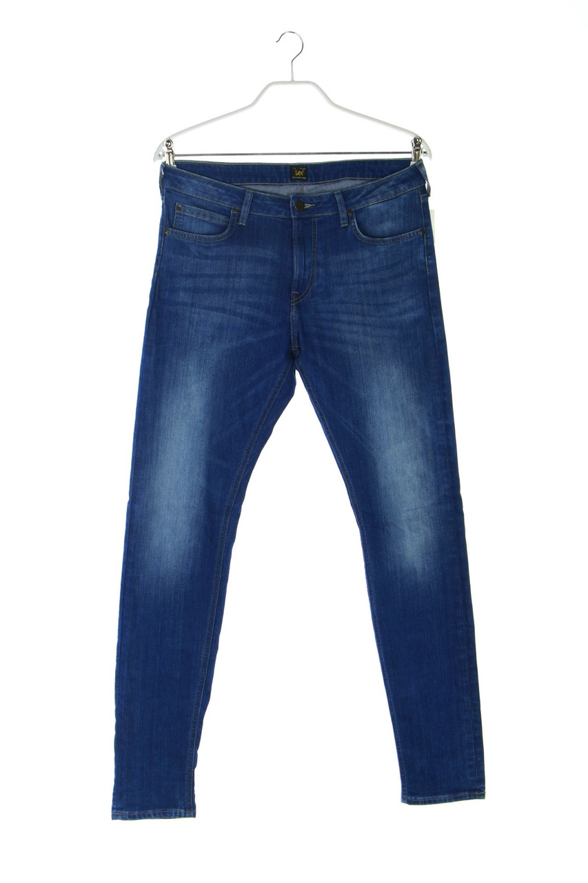 Lee - Used Look Slim-Jeans mit Logo-Patch - W34