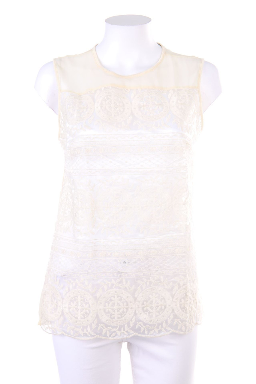 MANGO SUIT - Boho-Blusentop mit Stickereien - S