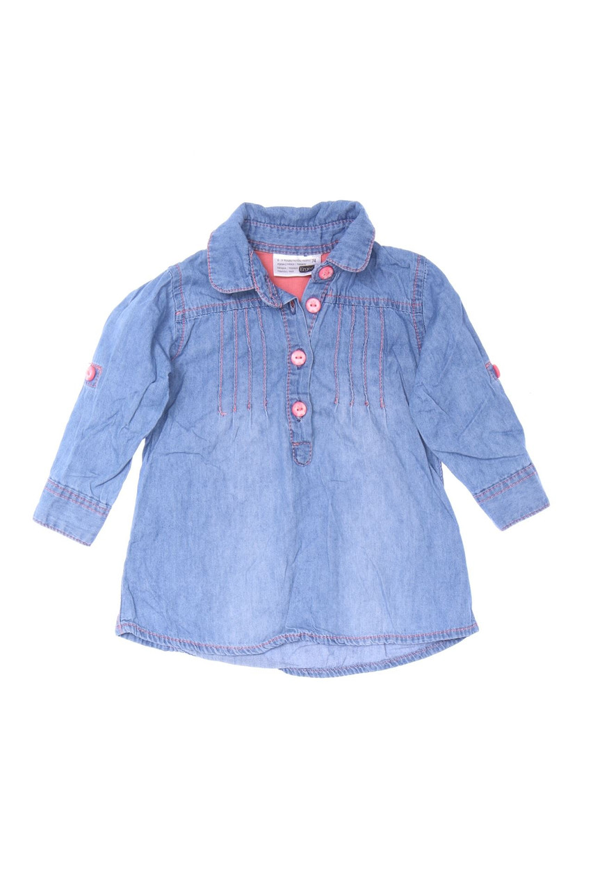 Ergee - Bluse in Denim-Optik mit Roll-up-Manschette - 74