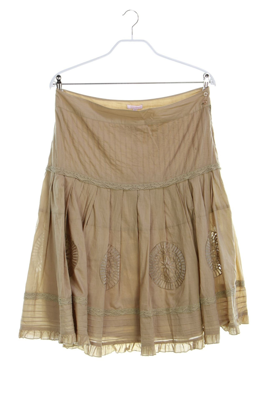 la petite française - Baumwoll-Midirock mit Rüschen - D 42