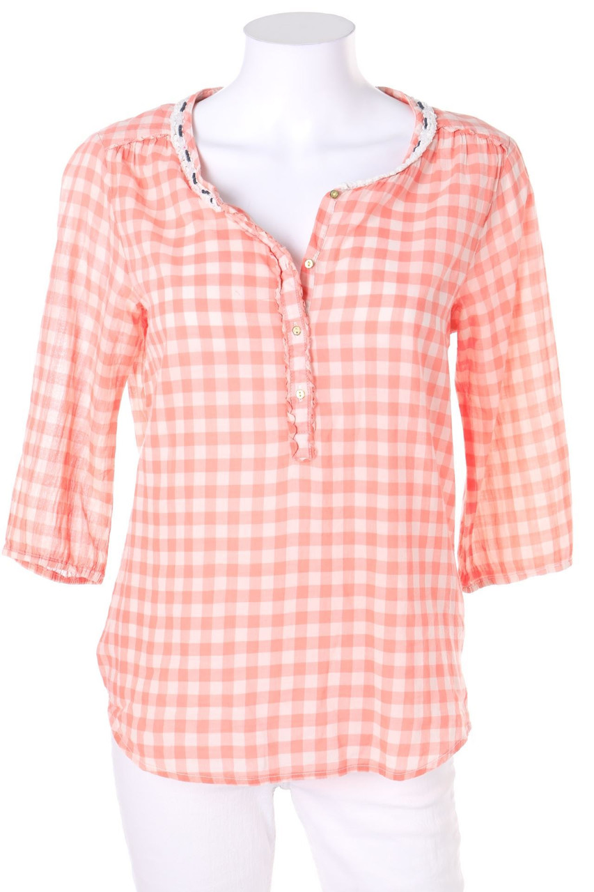 MAISON SCOTCH - Karo-Bluse mit Perlen - D 38