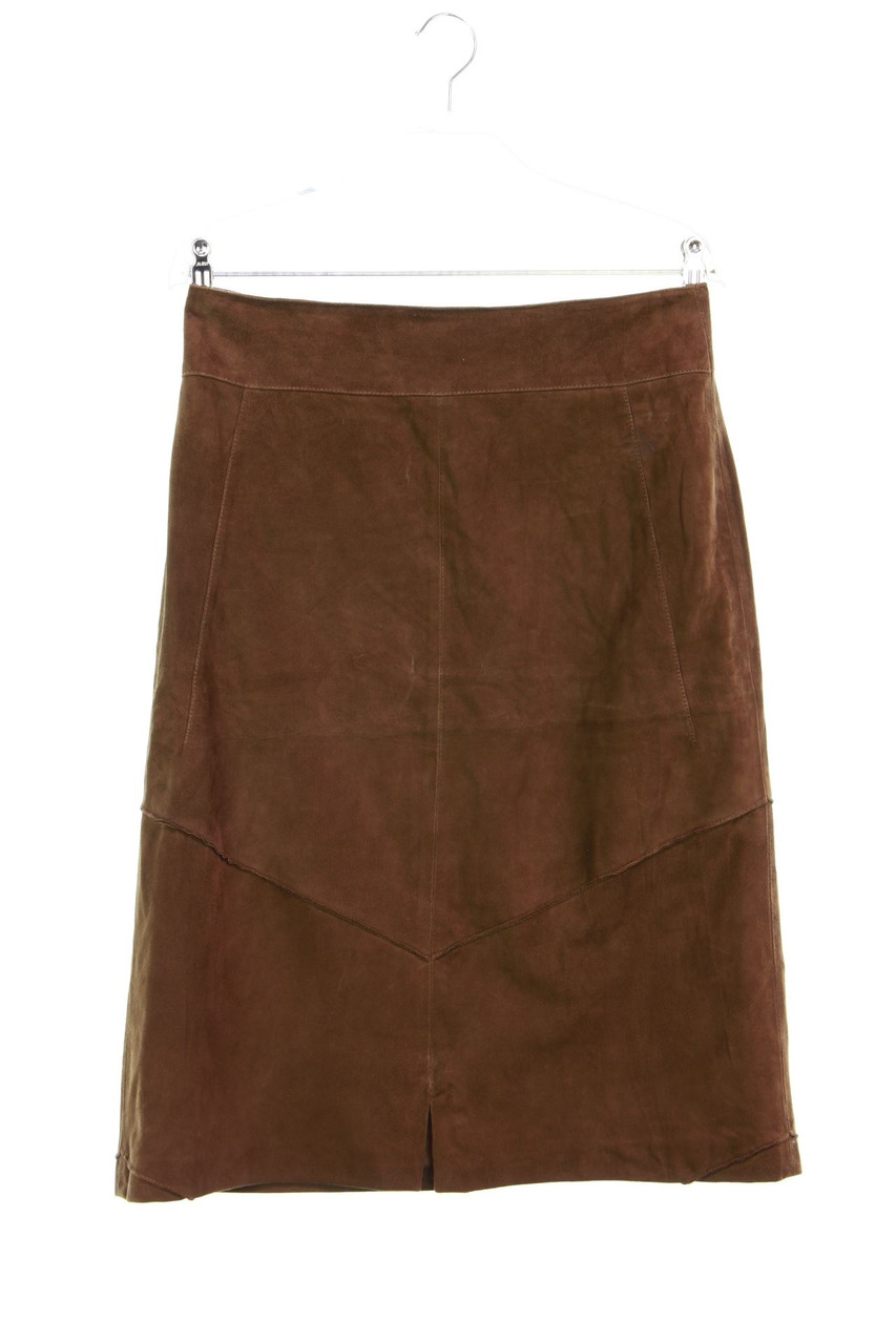 Ohne Label - Velours-Leder-Rock - D 36