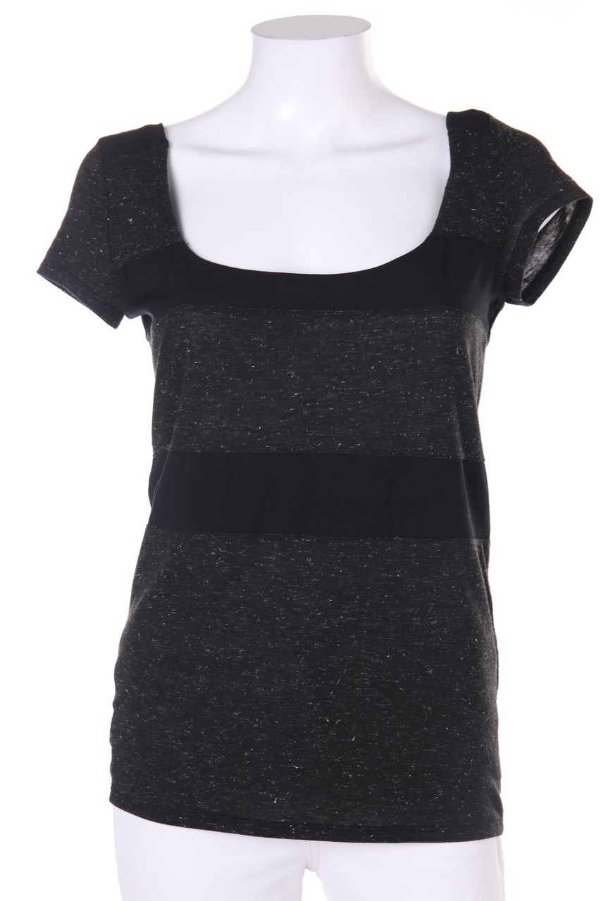 NAF NAF - Streifen-Shirt mit tiefem Ausschnitt - S