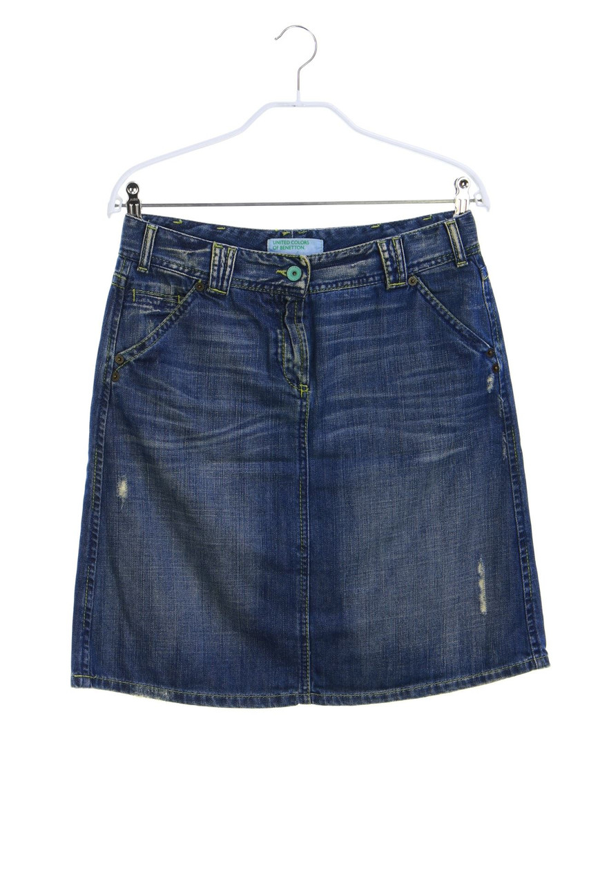 UNITED COLORS OF BENETTON - Jeansrock im Used Look - D 34