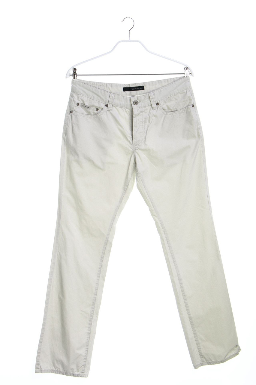 Calvin Klein Jeans - Streifen-Hose mit Logo-Knöpfen - W34