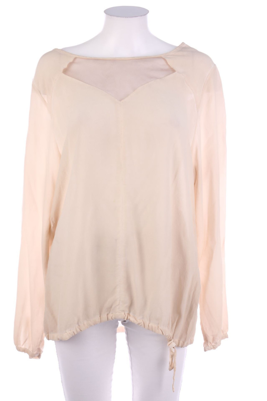 NILE - Garment Dyed-Bluse aus Seide mit Mesh-Einsatz - L