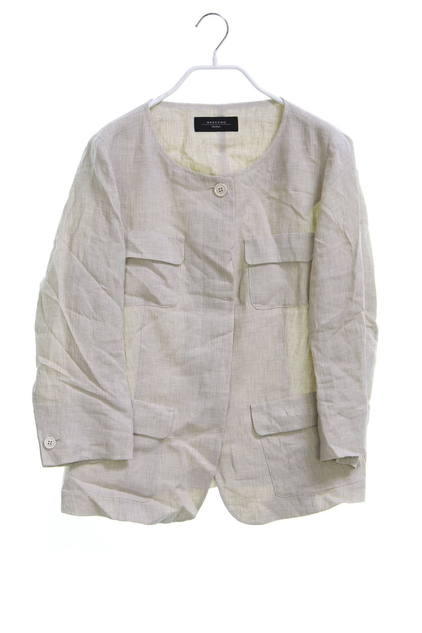 Max Mara WEEKEND - Karo-Blazer aus Leinen - D 44