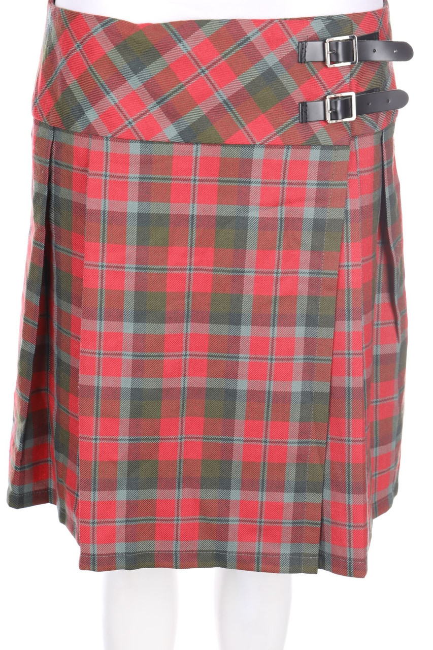 LOCHCARRON - Wickel-Falten-Mini-Rock mit Tartan-Muster aus Wolle - D 42