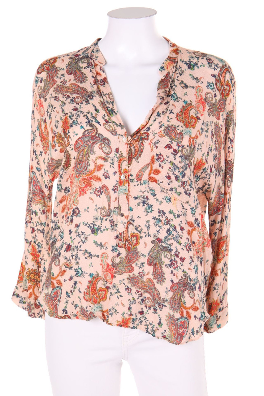 ZARA WOMAN - Bluse aus Viskose mit Paisley-Print - S