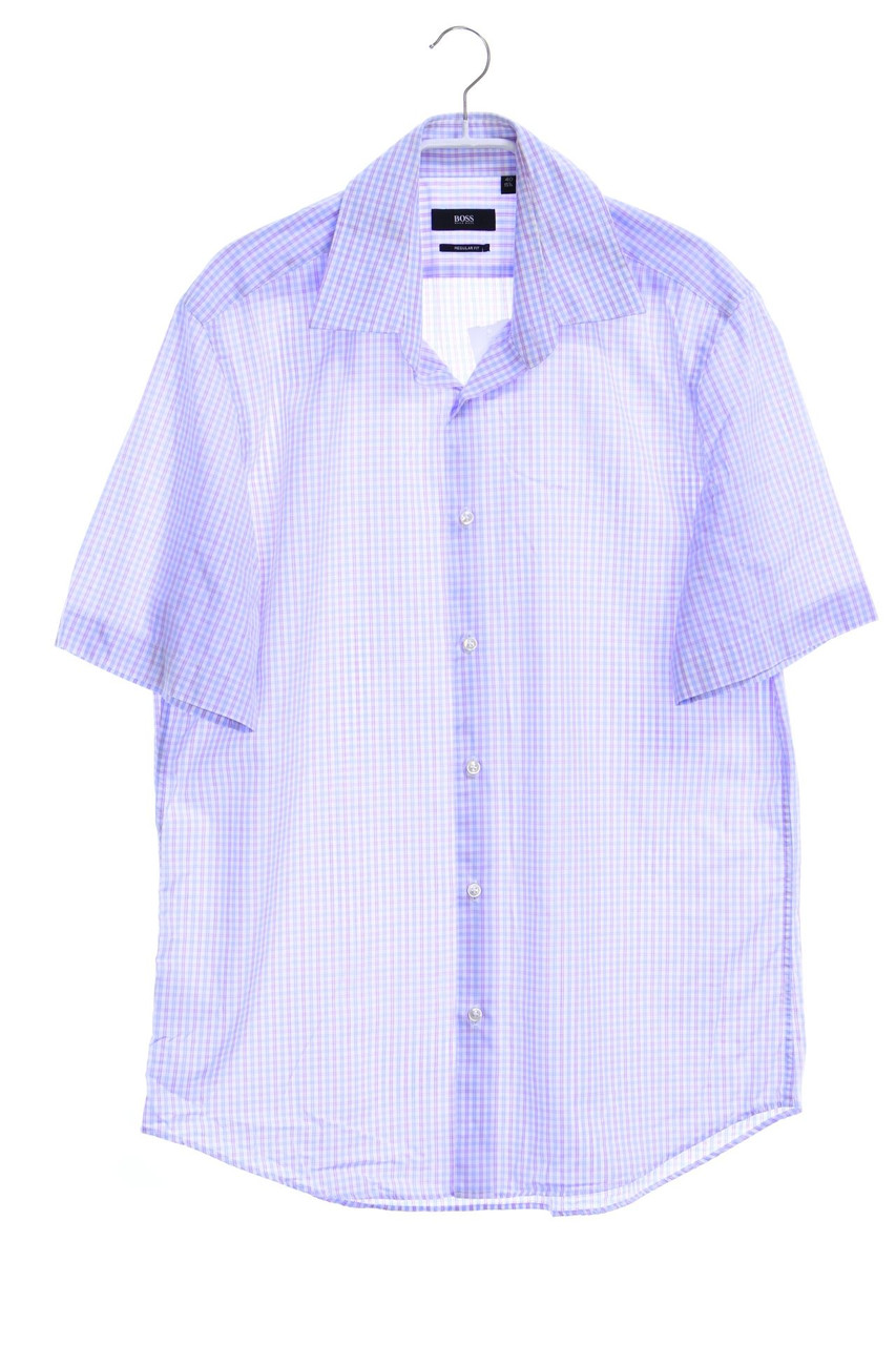 BOSS HUGO BOSS - Kurzarm-Hemd mit Karo-Muster aus Baumwolle - 40