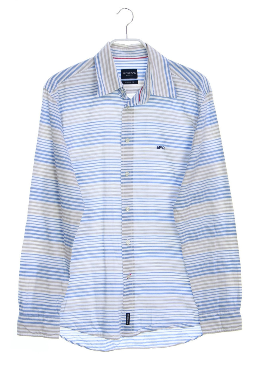 McGregor - gestreiftes Hemd mit Logo-Stickerei - M
