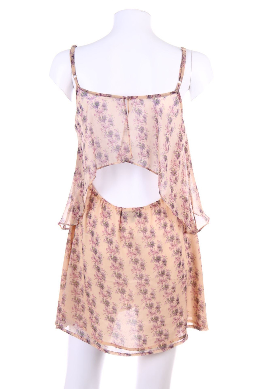 TOPSHOP - Muster-Kleid mit Volants im Layer Look - D 38