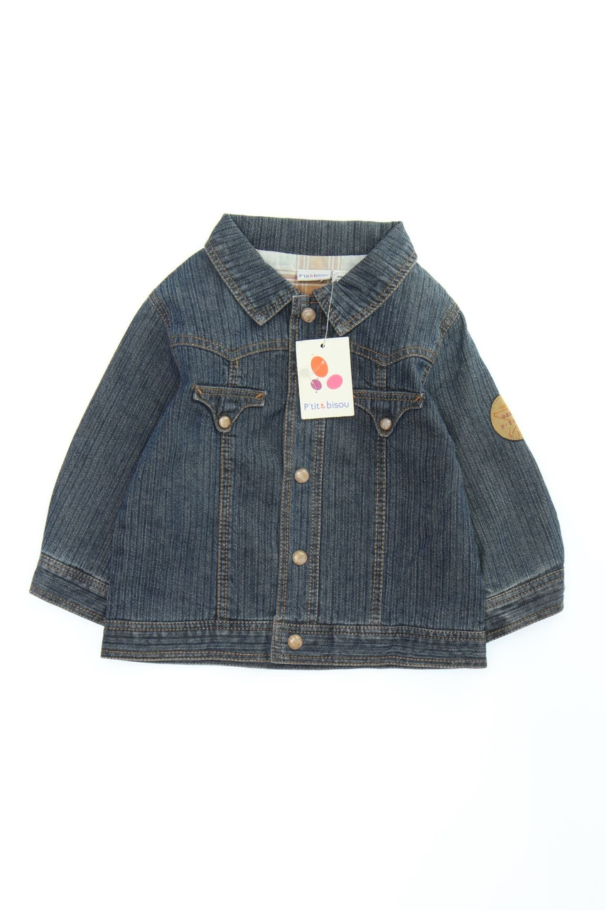 P´tit bisou - Hemd in Denim-Optik mit Logo-Stickerei - 68