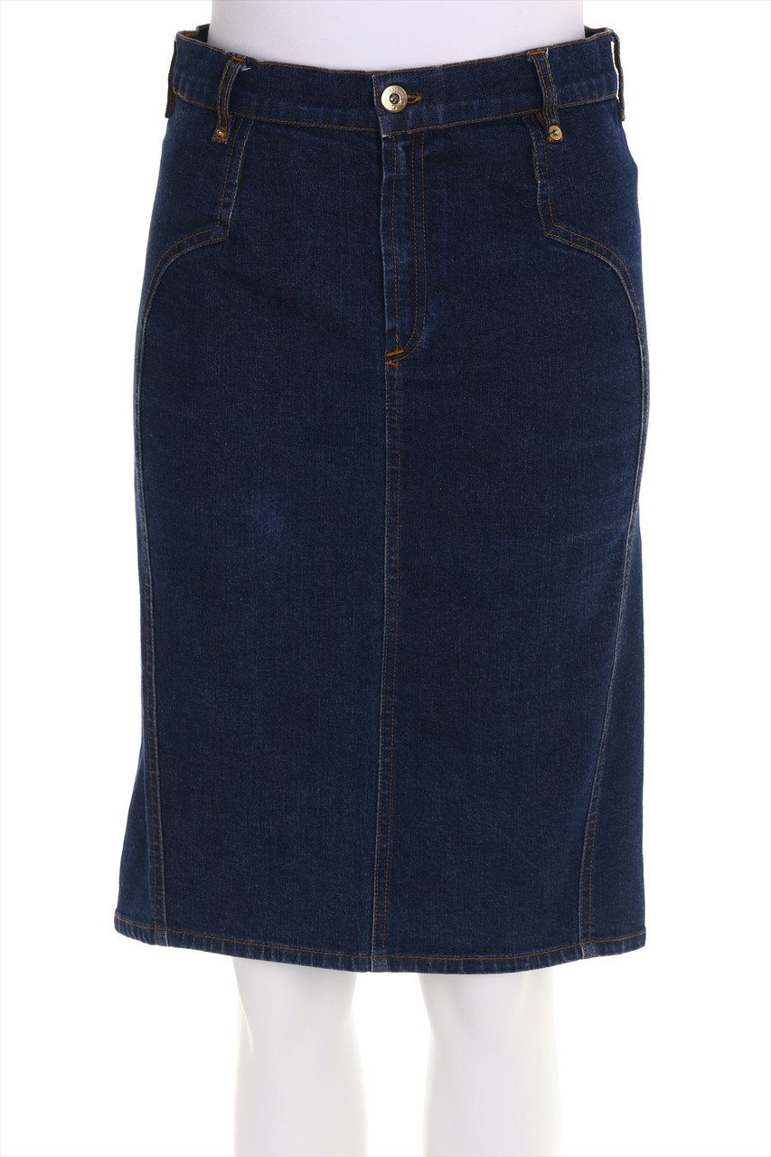 D&G DOLCE & GABBANA - Jeansrock mit Logo-Knöpfen - D 36