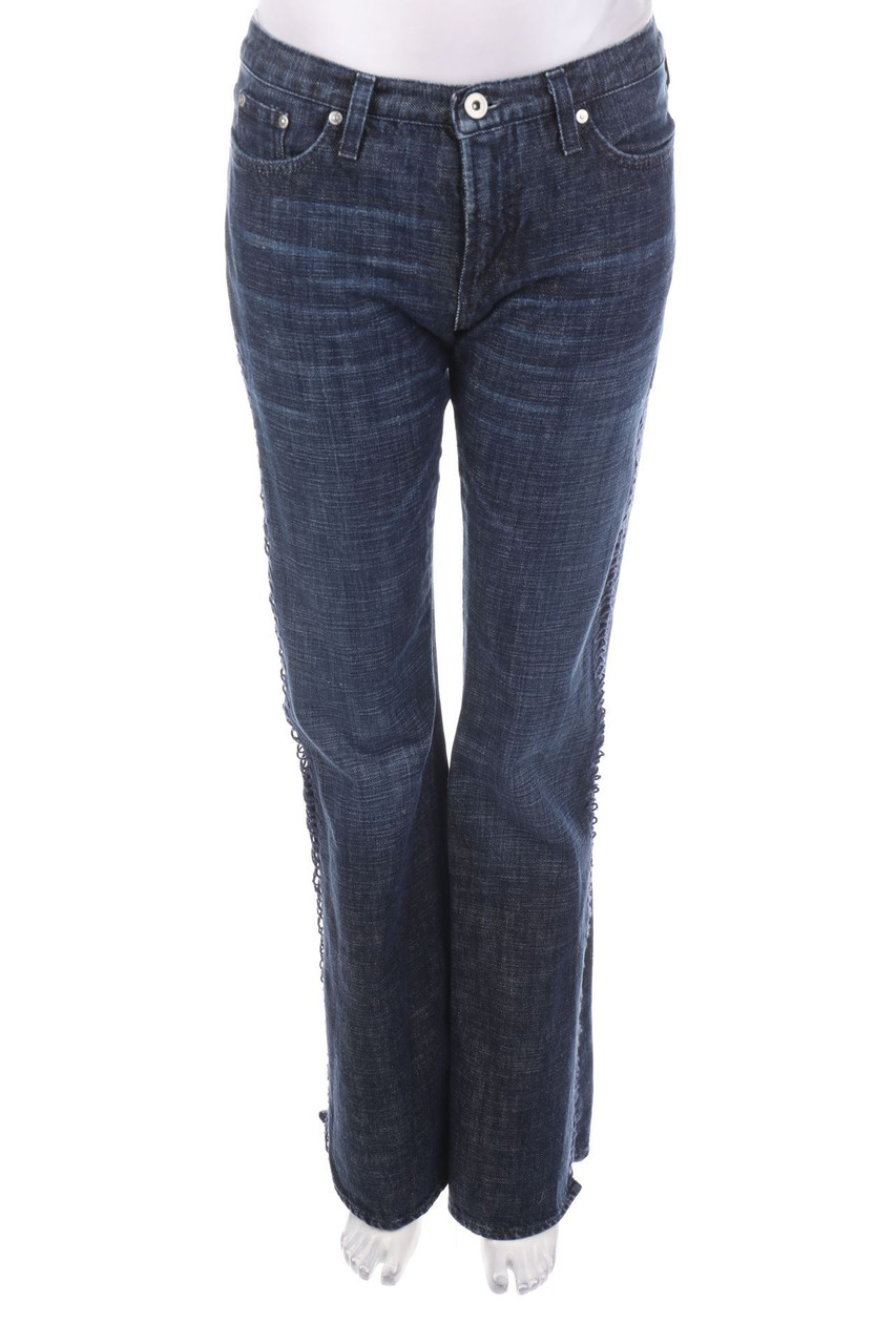 VERSACE JEANS COUTURE - Dark Denim Flared Jeans mit Cut-outs - W29