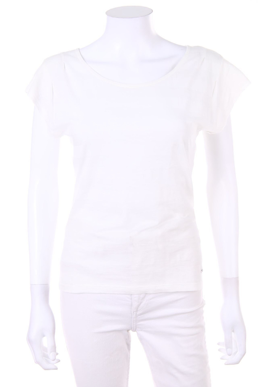 TOMMY HILFIGER - Kurzarm-Shirt aus Baumwolle mit Logo-Plakette - XS