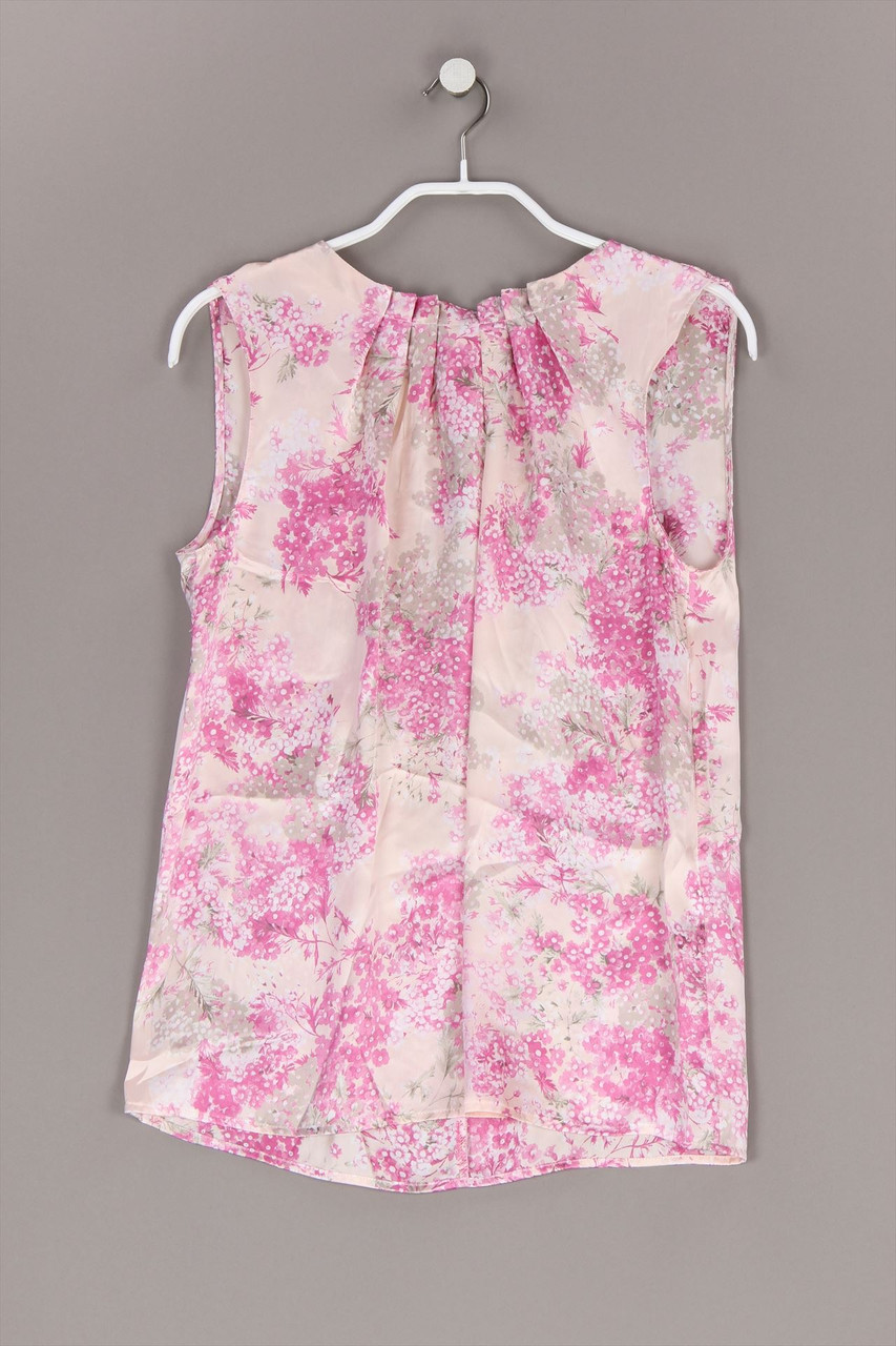 STILE BENETTON - Blusentop aus Satin mit Blumen-Print mit Falten - S