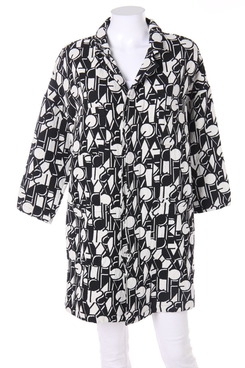 Wendy Trendy - Mantel aus Jacquard mit Batwing-Ärmeln mit aufgesetzten Taschen - M