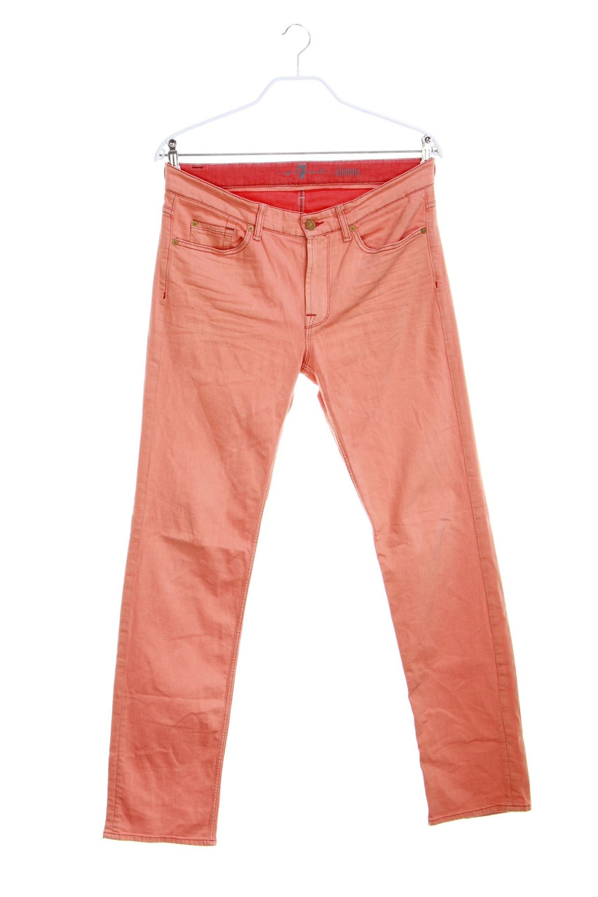 7 for all mankind - Slim Jeans mit Logo-Badge mit Stretch - W34