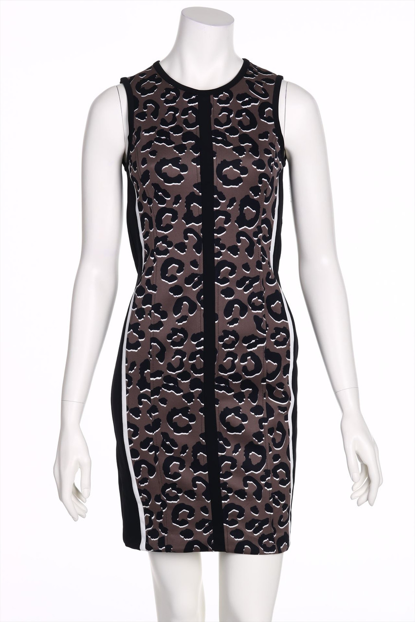 MARC CAIN - Stretch-Kleid mit Leo-Print - D 34