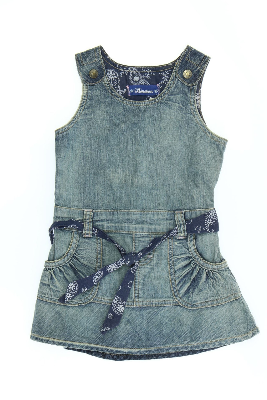 BENETTON - Denim-Kleid aus Baumwolle - 80