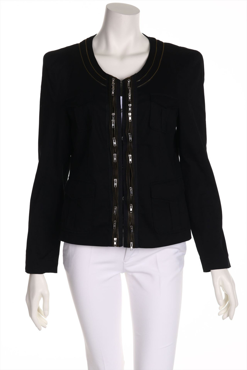 White Label - Blazer aus Baumwoll-Mix mit Applikationen - D 40