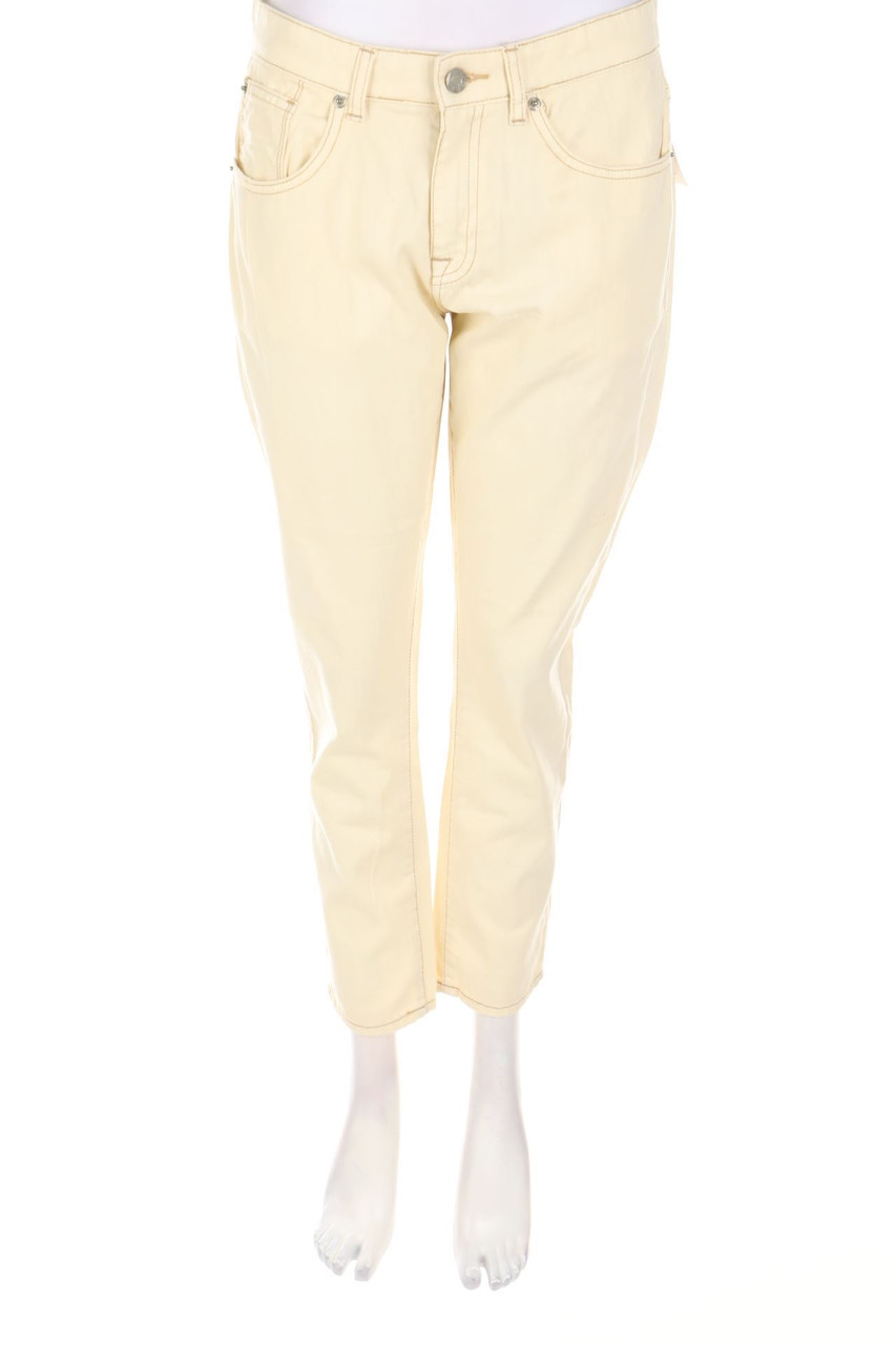 BROOKLYN SUPPLY CO. - Cropped-Jeans aus Baumwolle mit Logo-Patch - W32