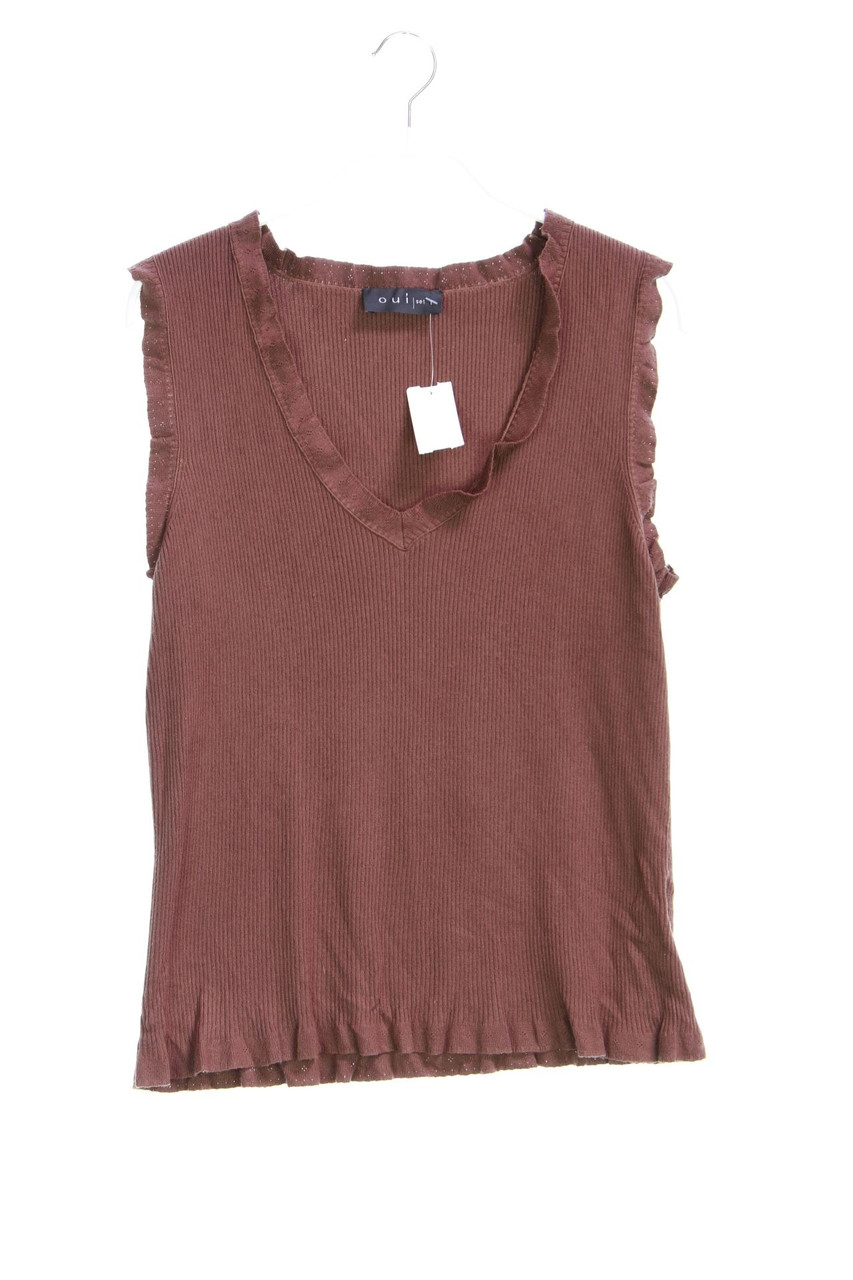 ouí - Strick-Top mit Rüschen - D 42