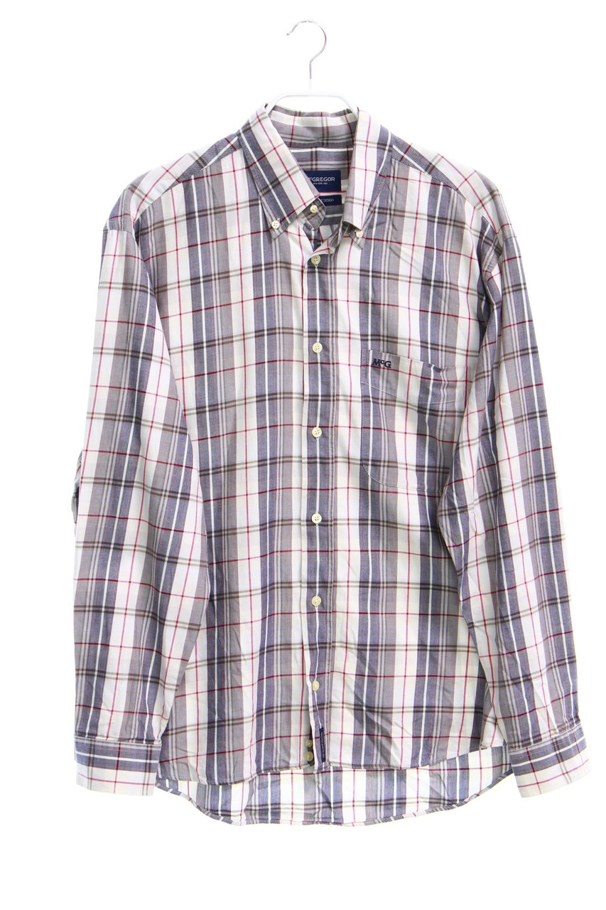 McGregor - kariertes Button-down-Hemd mit Logo-Stickerei - XL