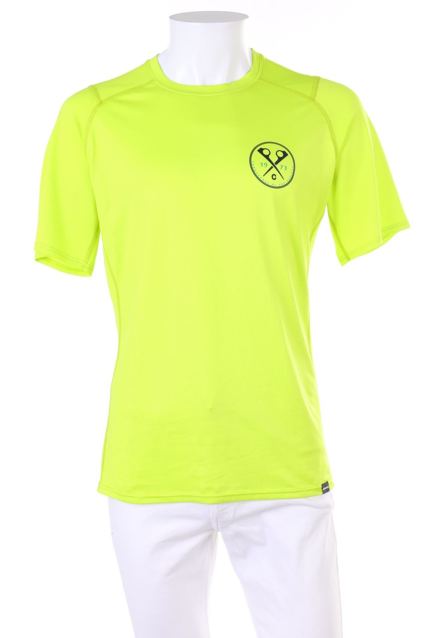 PATAGONIA - Neon-T-Shirt mit Logo-Badge mit Print - M