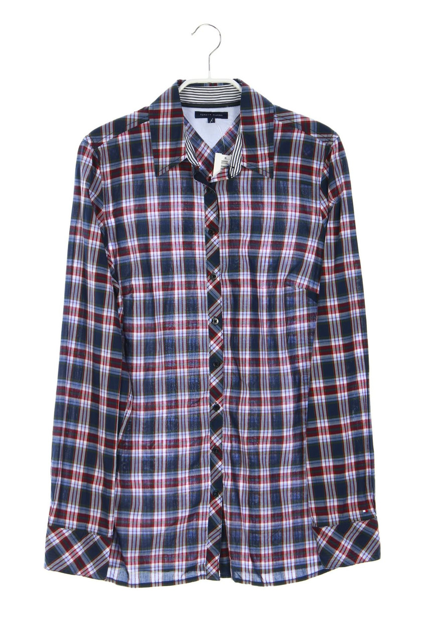 TOMMY HILFIGER - Hemd-Bluse mit Karo-Muster mit Logo-Stickerei - D 38