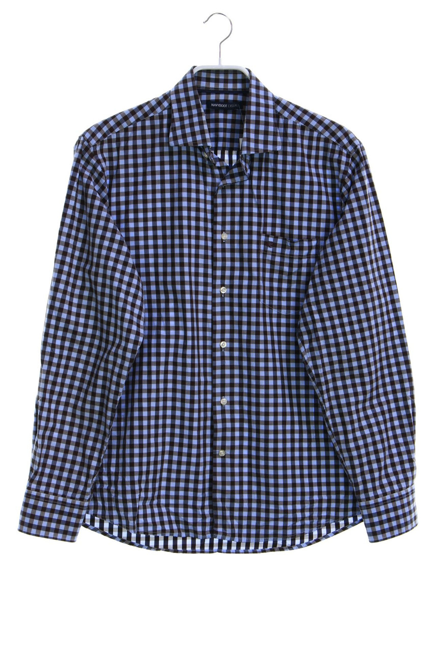 NAVYBOOT - kariertes Hemd mit Logo-Stickerei - M