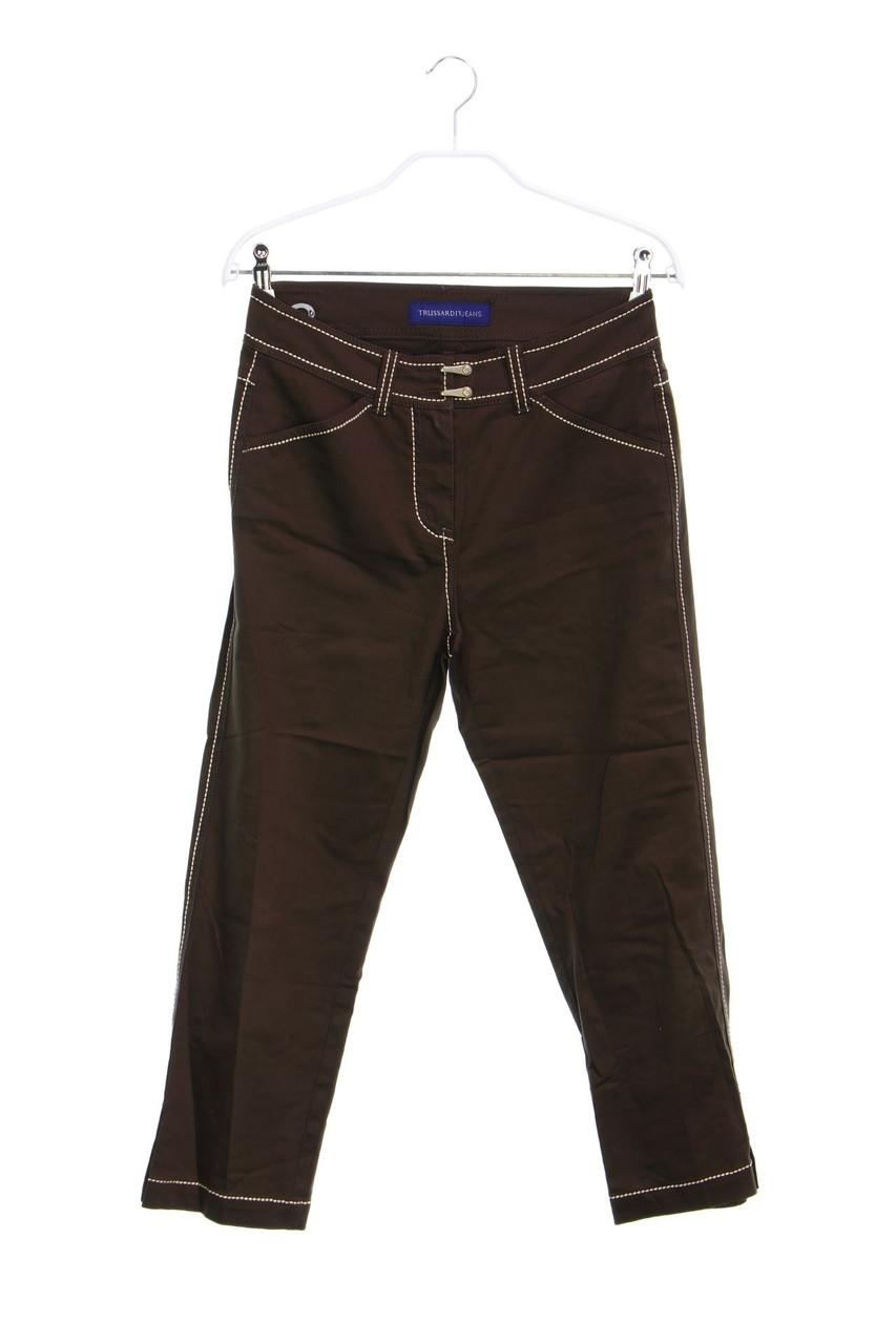 TRUSSARDI JEANS - Cropped-Hose mit Steppung mit Logo-Knöpfen - D 42