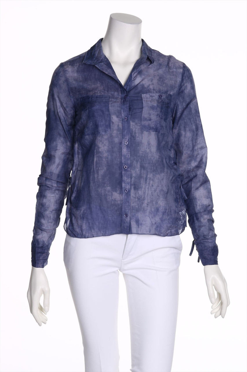 DKNY DONNA KARAN NEW YORK - Hemd-Bluse aus Seiden-Mischung - D 38